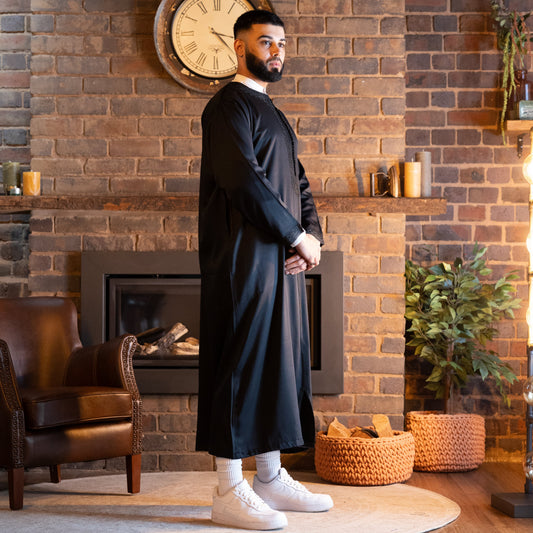 Onyx Black Moroccan Kaftan