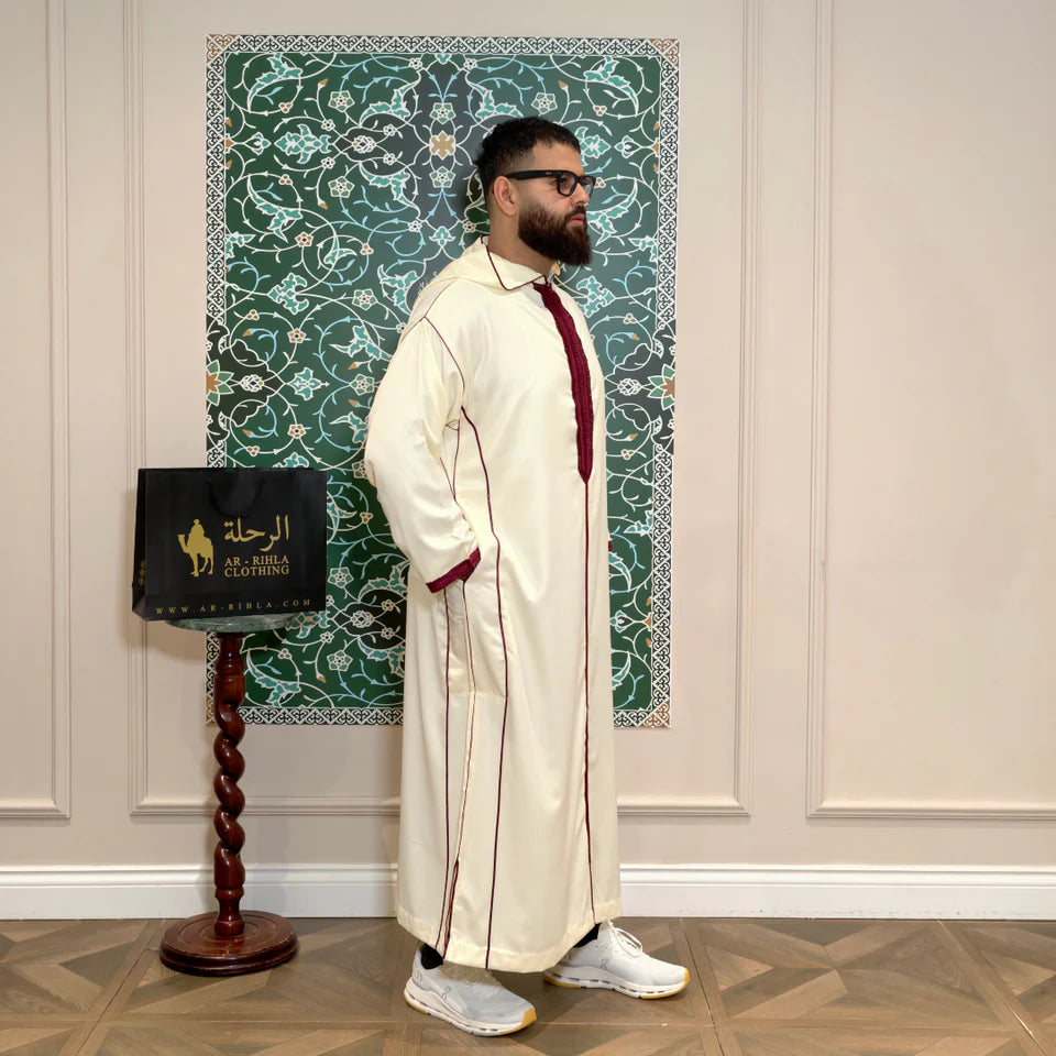 Royal Maroon Moroccan Djellaba