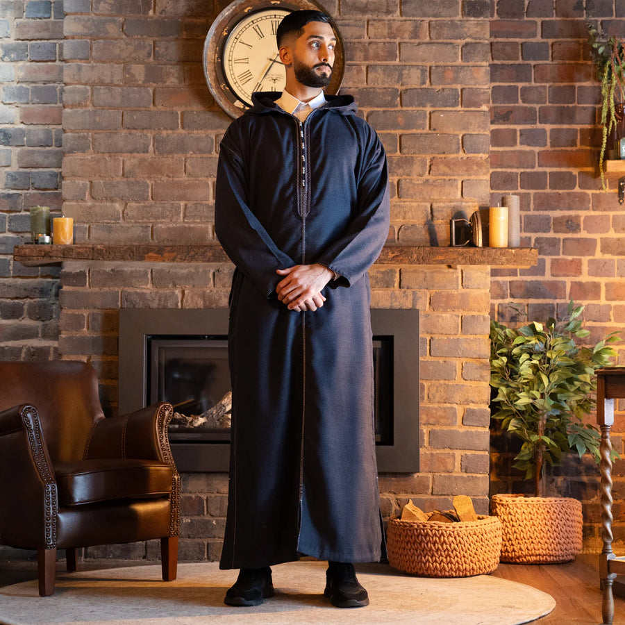 Sapphire Blue Luxe Moroccan Thobe