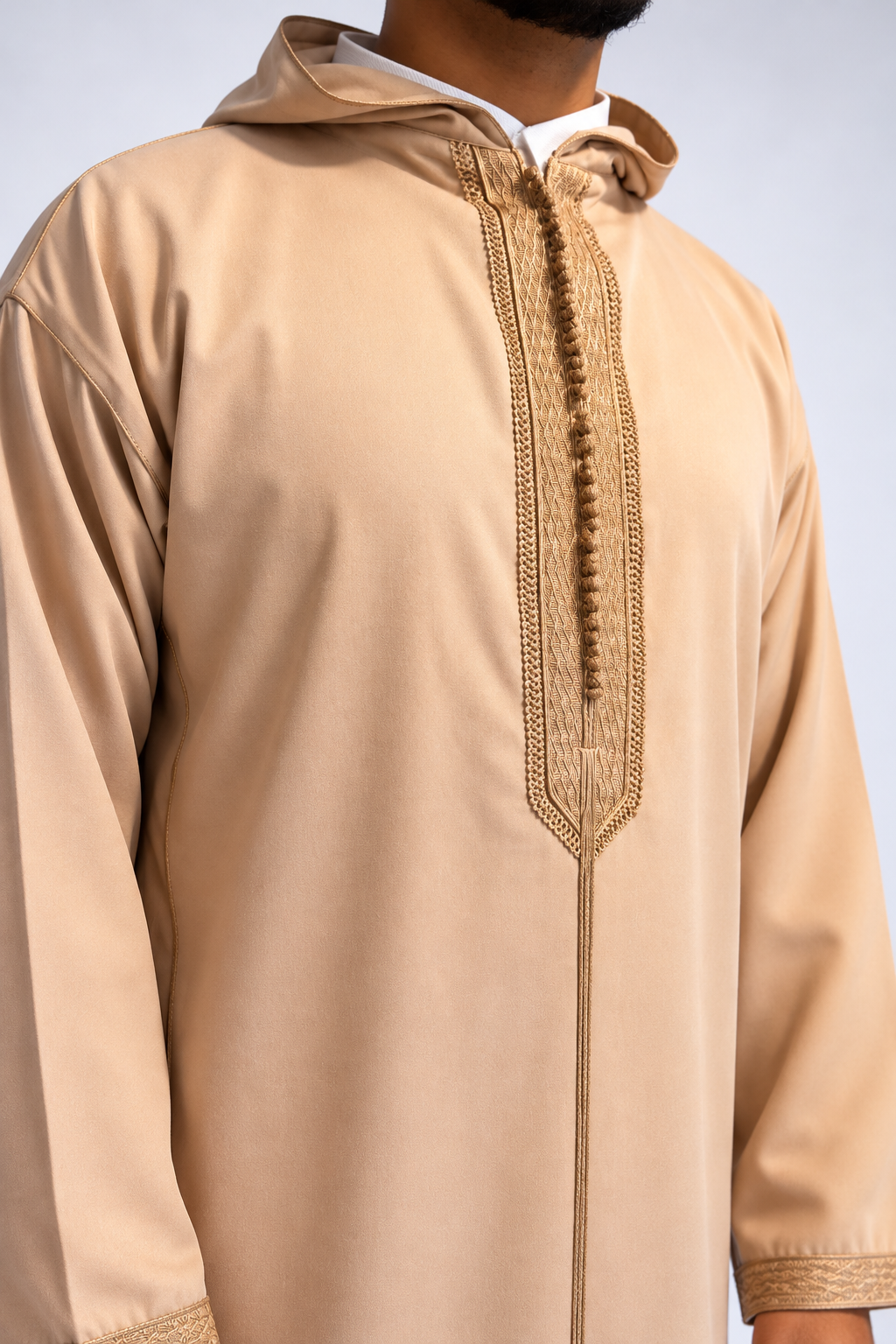 BEIGE MOROCCAN DJELLABA