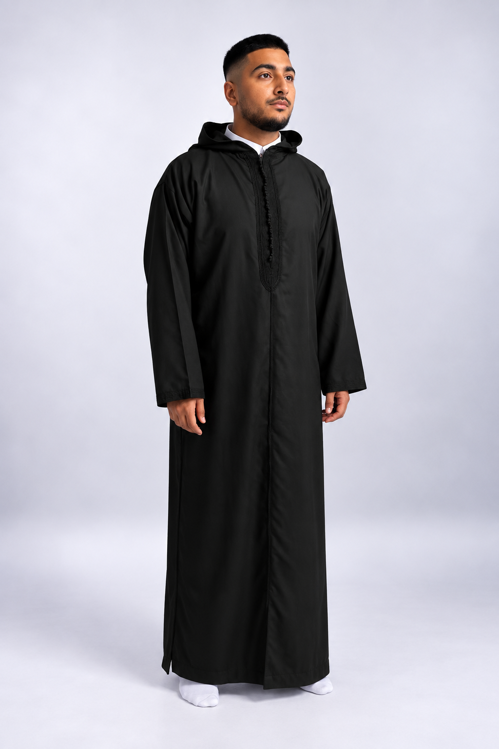 BLACK MOROCCAN DJELLABA