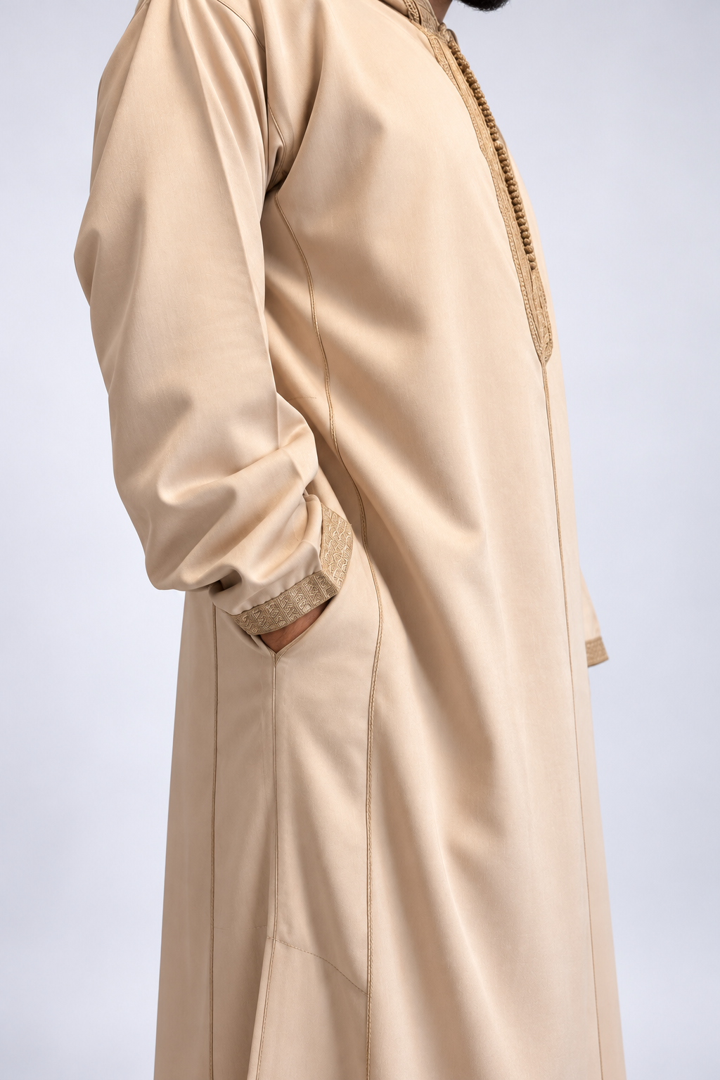 BEIGE MOROCCAN DJELLABA