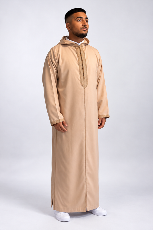 BEIGE MOROCCAN DJELLABA