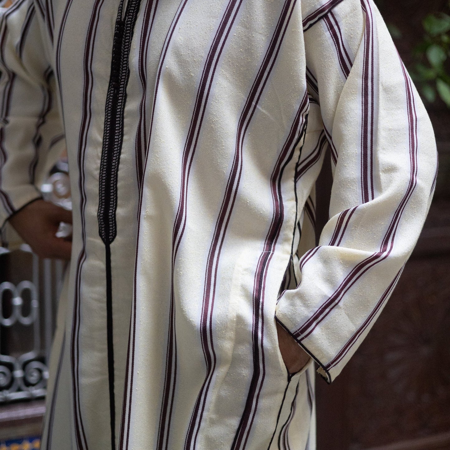 Maroon Azrou Moroccan Djellaba