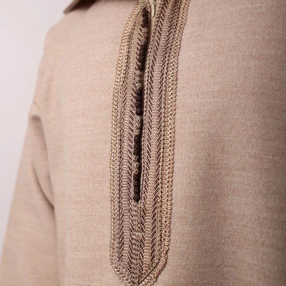 Beige Luxe Moroccan Thobe