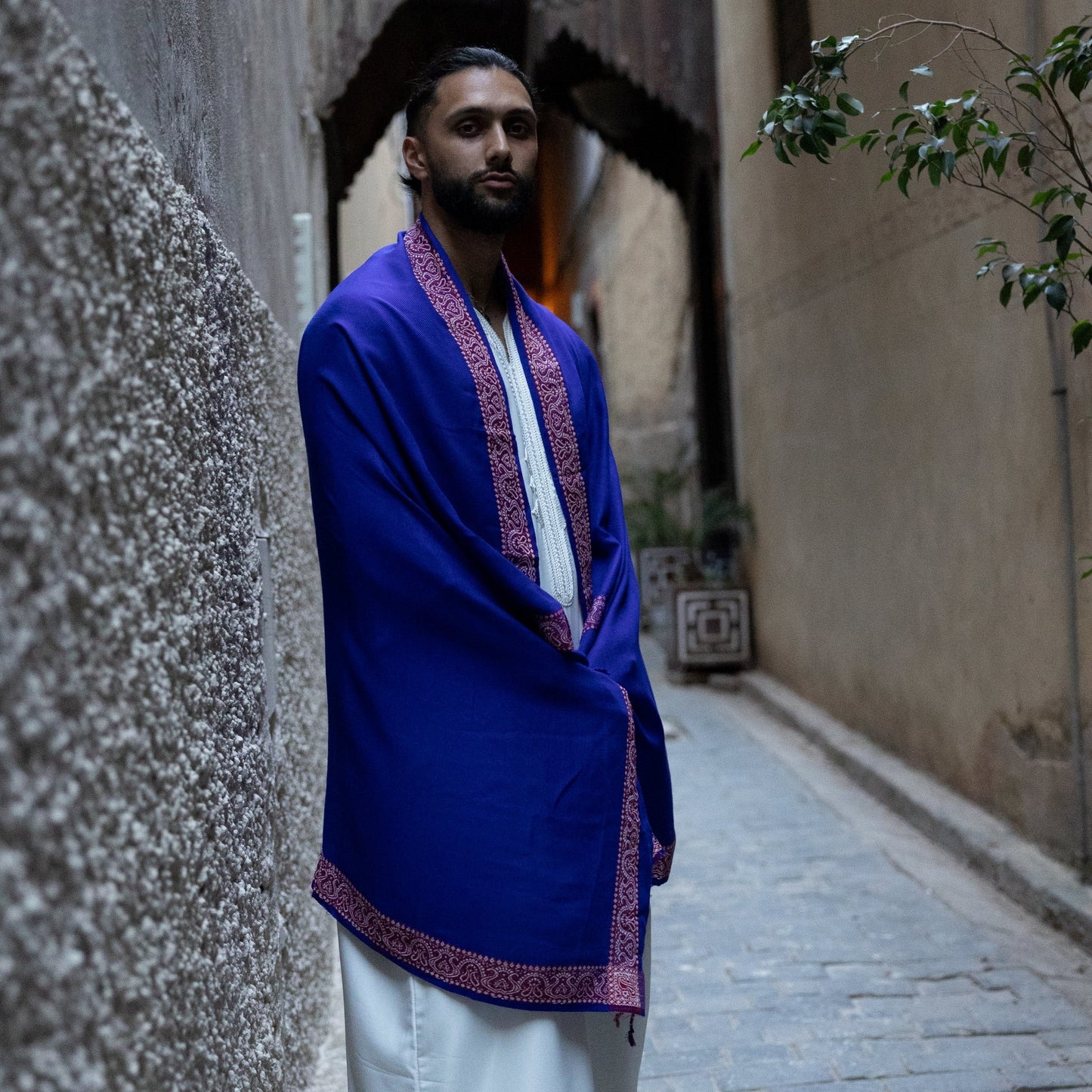 Royal Blue Kashmiri Shawl