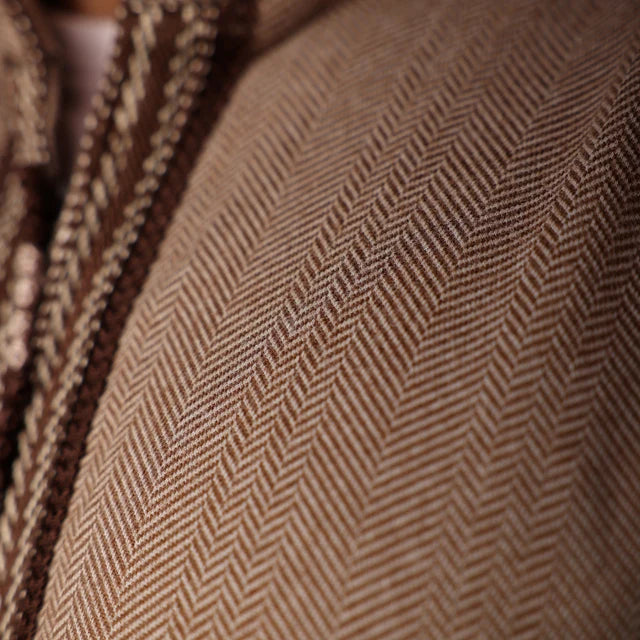 Beige Herringbone Moroccan Thobe