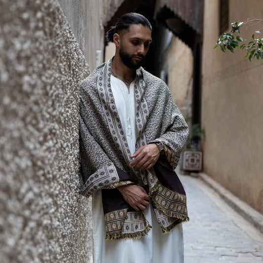 Luxe Brown Egyptian Shawl