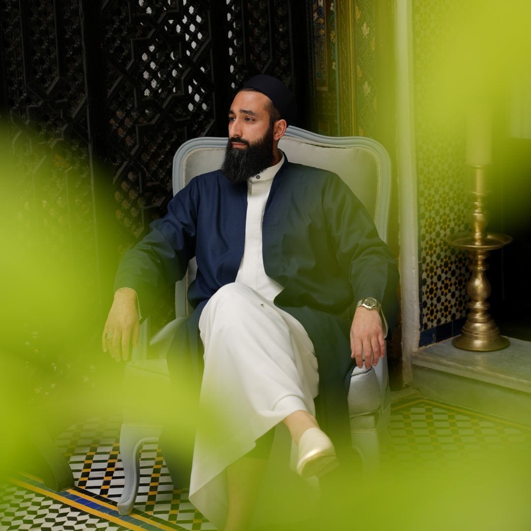 Navy Turkish Prayer Jacket