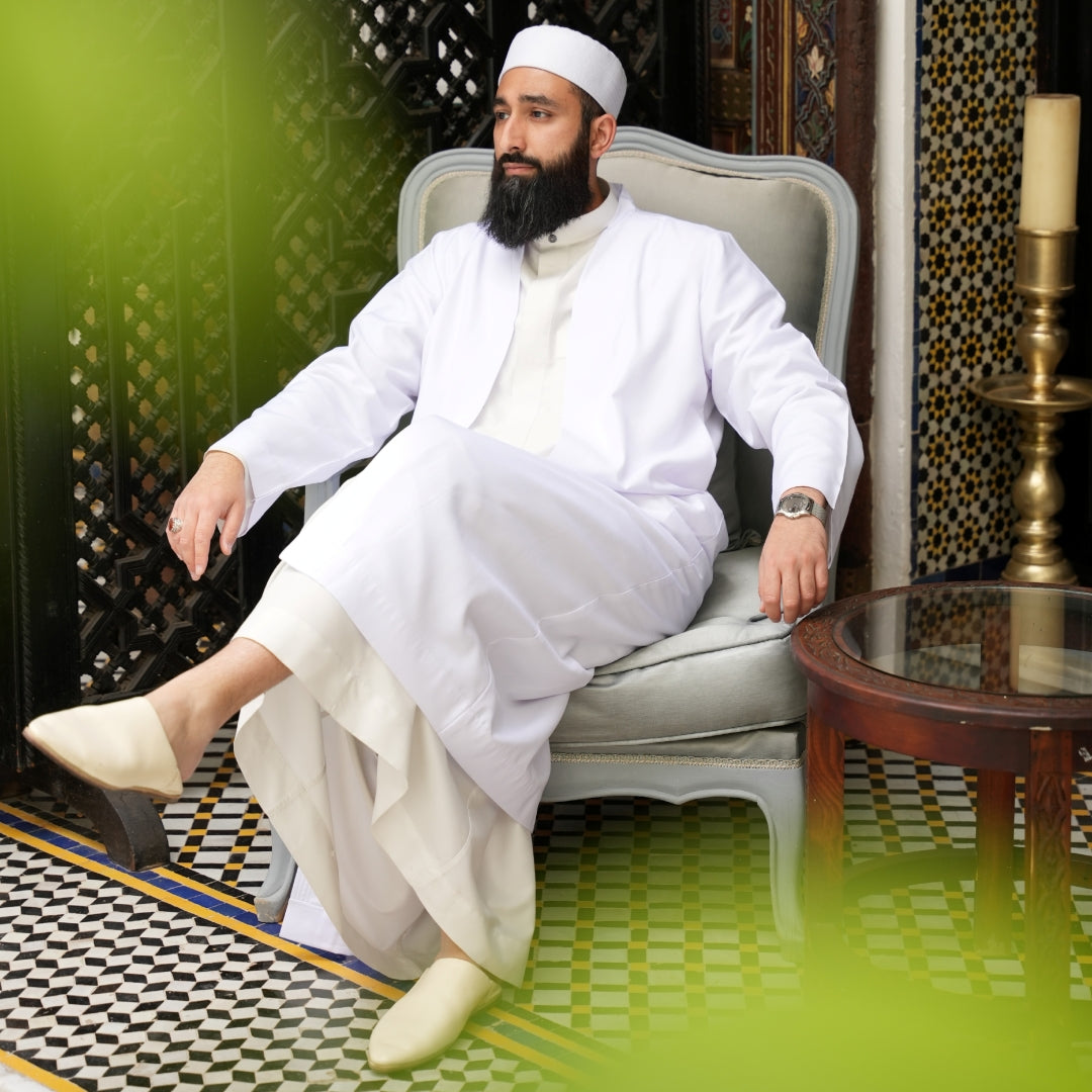 White Turkish Prayer Jacket – ar-rihla-ca