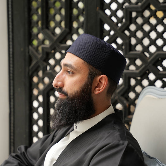 Navy Turban Kufi