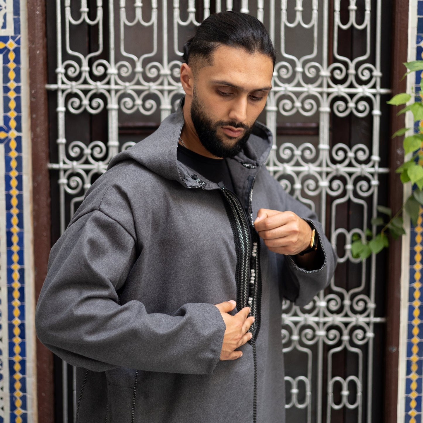 Stone Luxe Wool Moroccan Thobe