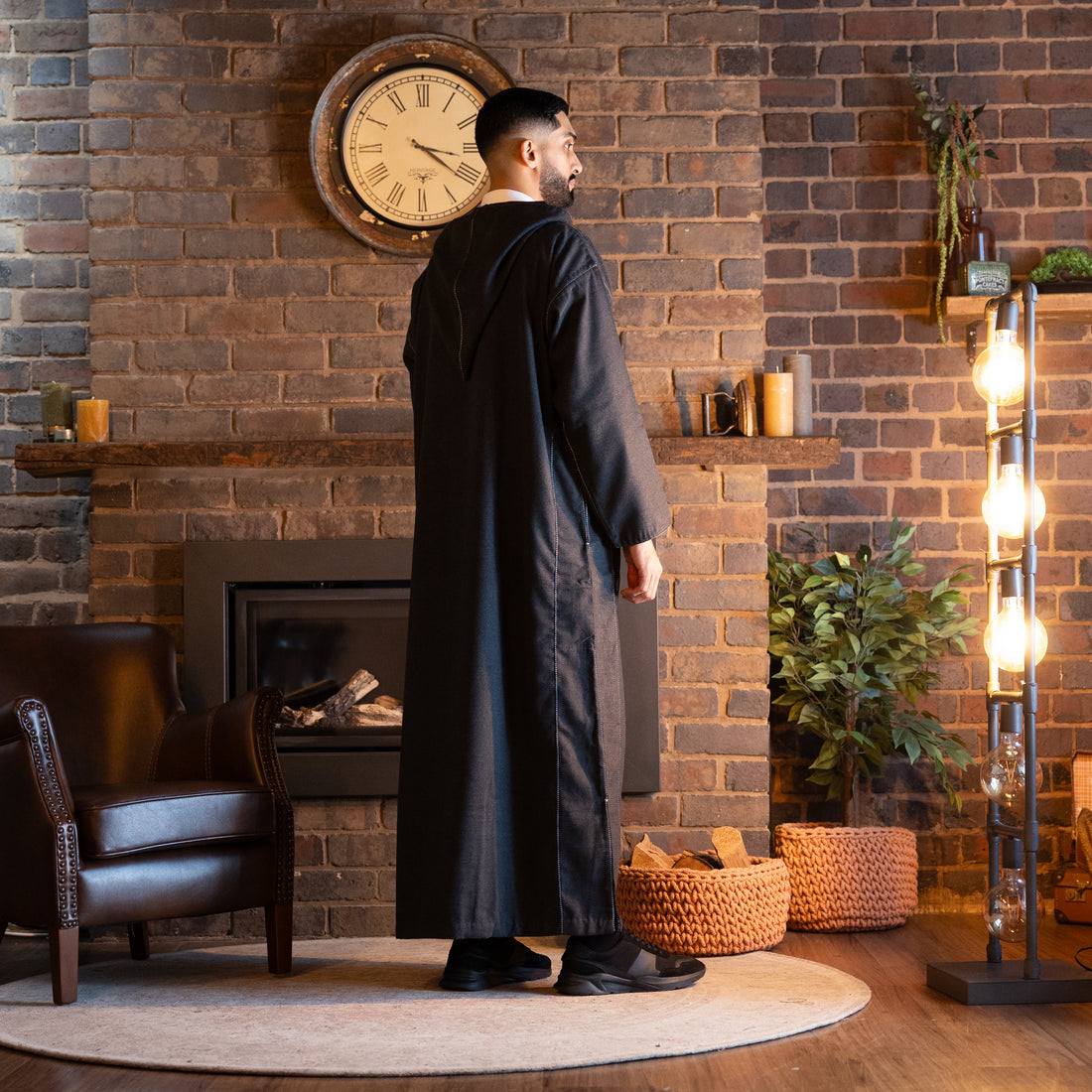 Charcoal Grey Luxe Moroccan Thobe
