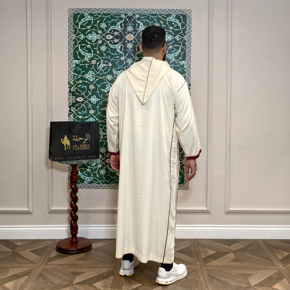 Royal Maroon Moroccan Djellaba