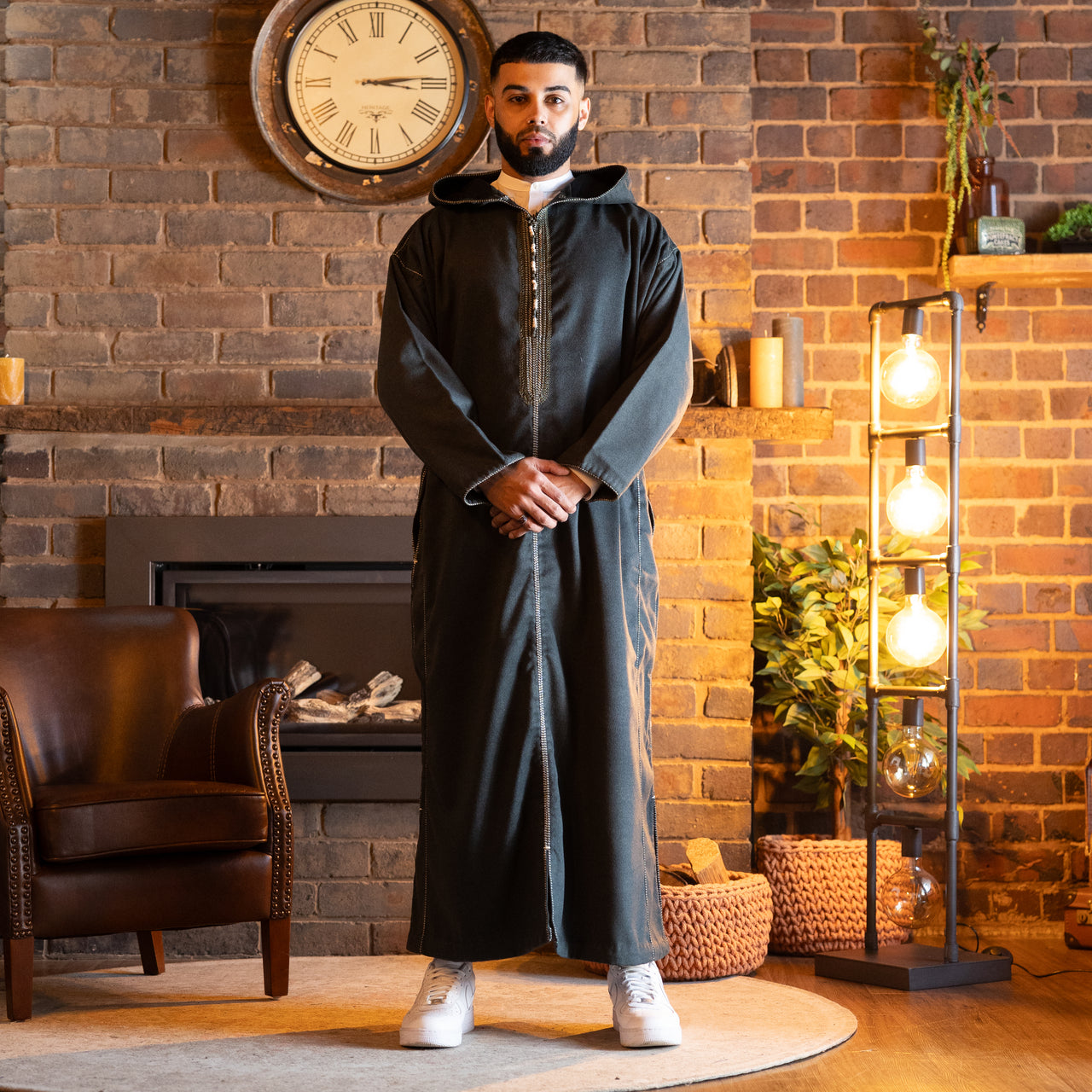 Botanic Green Luxe Moroccan Thobe