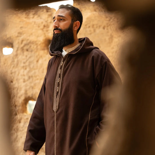 Brown Luxe Moroccan Thobe