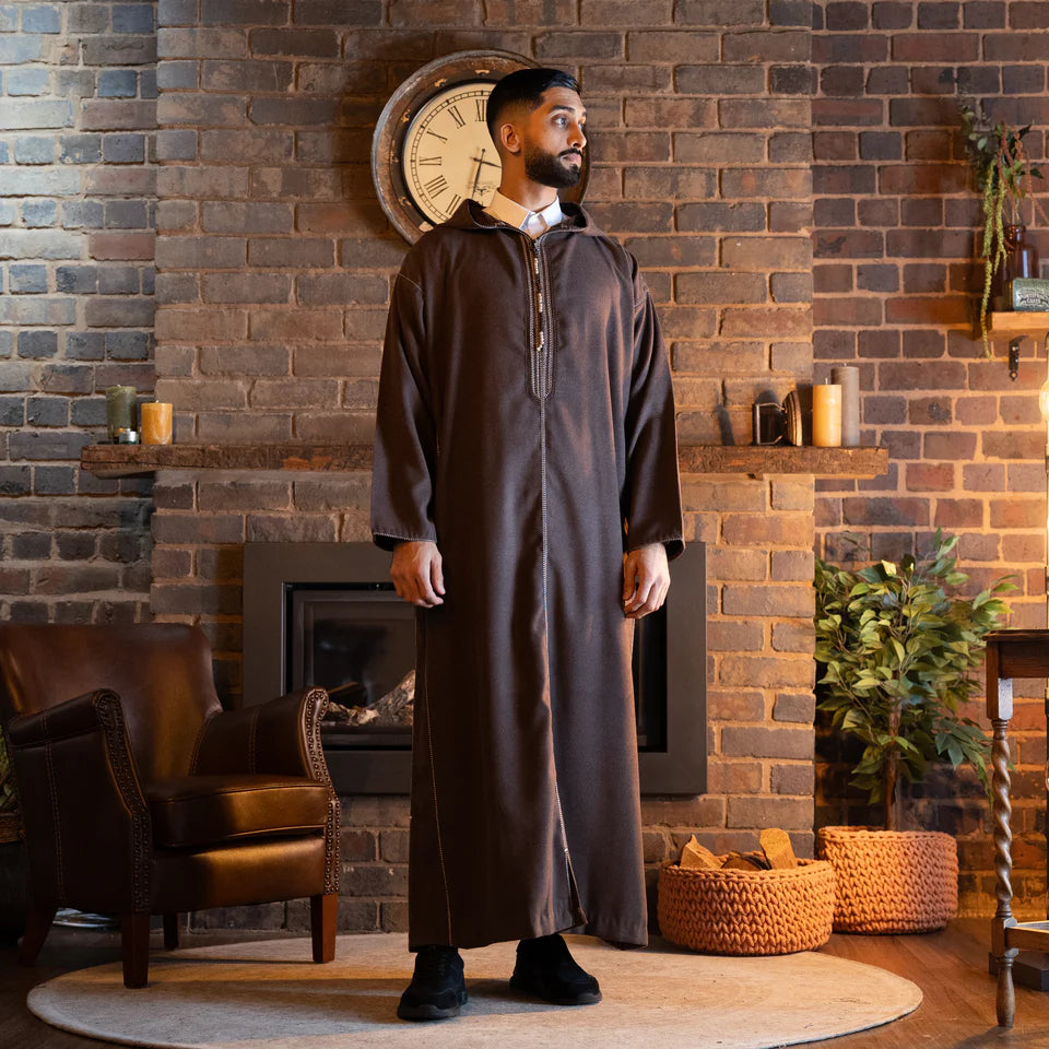 Purple Brown Luxe Moroccan Thobe
